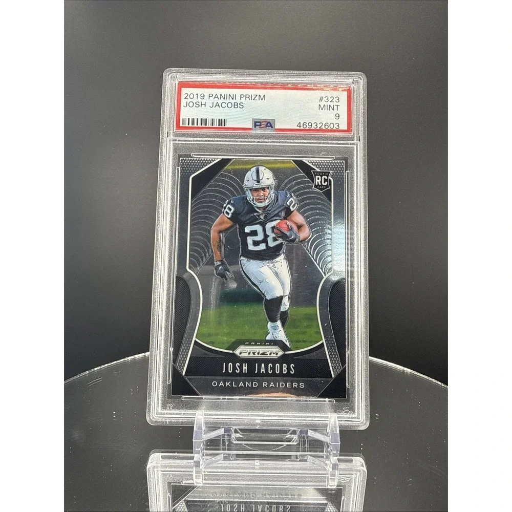 PSA 10 GEM MINT 2019 Panini Prizm Josh Jacobs Base Rookie Card‎ RC #323 PSA 9